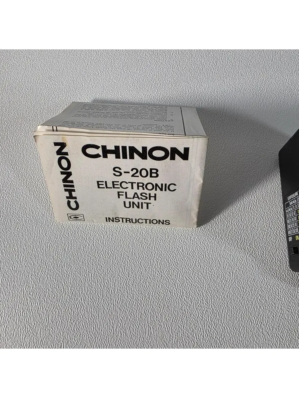 Vintage Chinon S-20B Electronic Camera Flash w/ Manual - Tested & Working